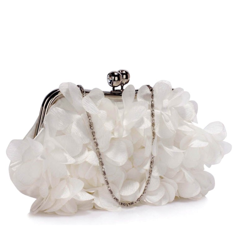 Plic de mireasa cu flori saten Ivory Kiss