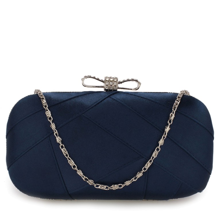 Plic de ocazie saten albastru Navy Gorgeous