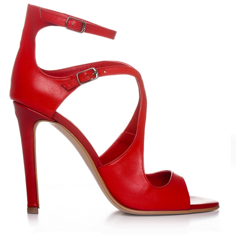 Sandale de ocazie rosii ÉVELYNE 100MM 