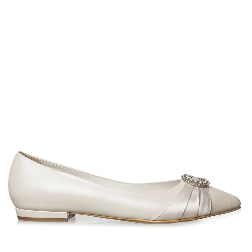 Balerini mireasa ivory accesorizati Blanche