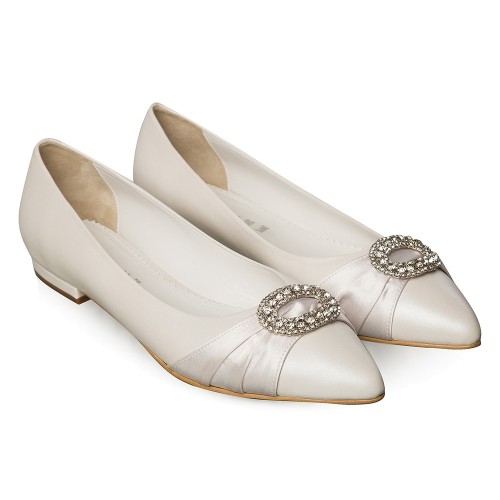Balerini mireasa ivory accesorizati Blanche