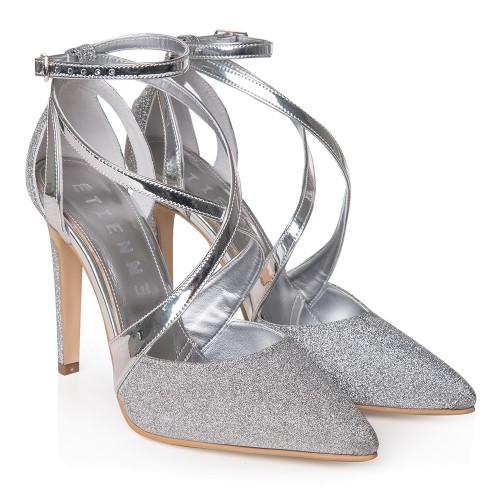 Pantofi mireasa argintii Ines