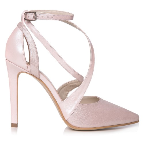 Pantofi mireasa roz sidef Ines