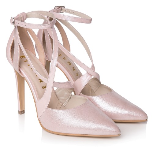 Pantofi mireasa roz sidef Ines