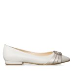 Balerini mireasa albi accesorizati Blanche
