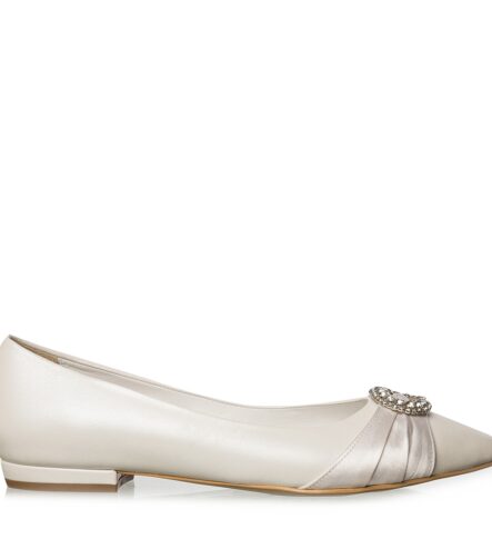 Balerini mireasa ivory accesorizati Blanche