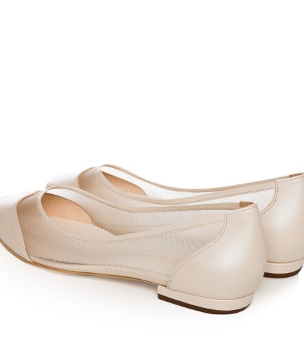 Balerini mireasa Ivory perlat cu plasa April