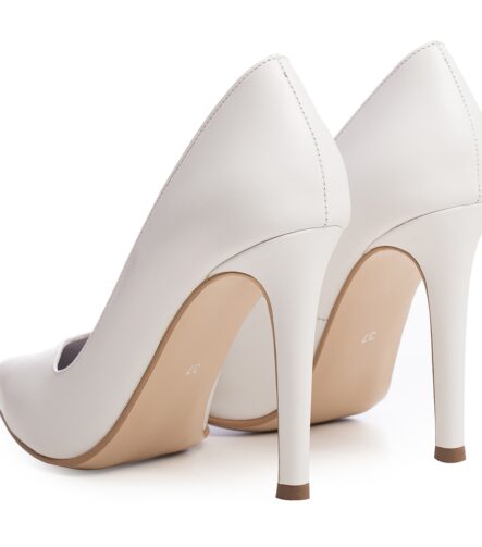Pantofi mireasa albi Classy