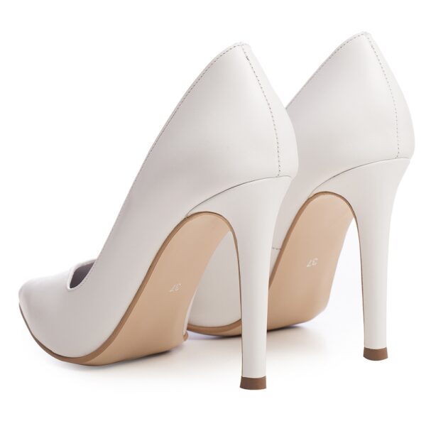 Pantofi mireasa albi Classy