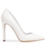 Pantofi mireasa albi Classy