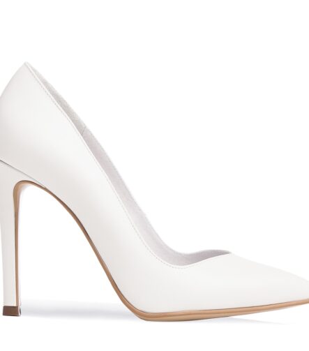 Pantofi mireasa albi Classy