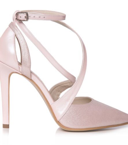 Pantofi mireasa roz sidef Ines