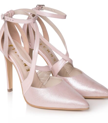 Pantofi mireasa roz sidef Ines