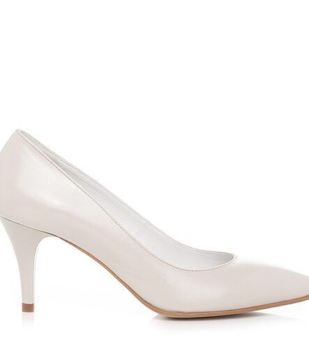 Pantofi mireasa ivory cu toc mic Comfy
