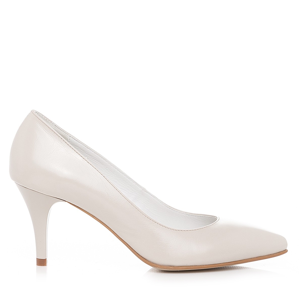 Pantofi mireasa ivory cu toc mic Comfy