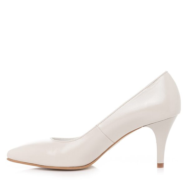 Pantofi mireasa ivory cu toc mic Comfy