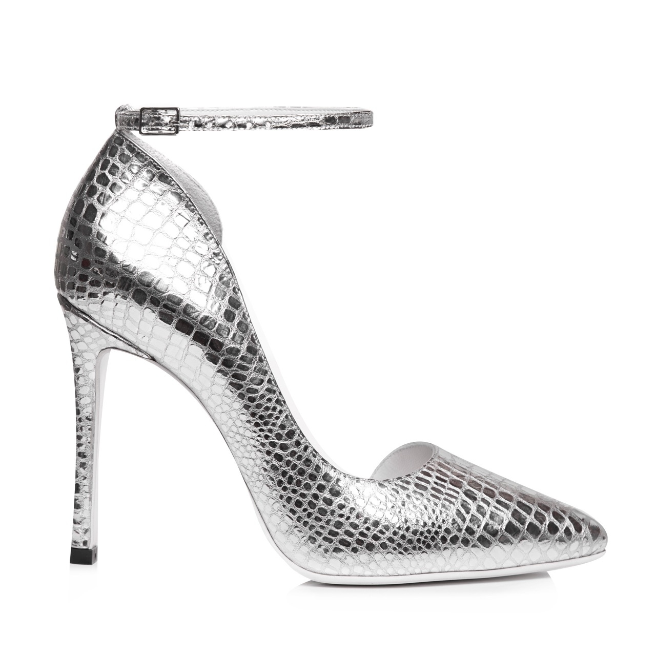 Pantofi ocazie print snake argintiu Felice Pantofi ocazie print snake argintiu Felice