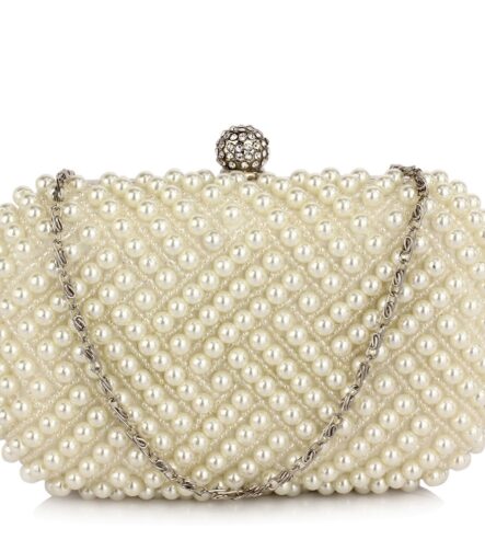 Plic de mireasa ivory cu perle Evelyn