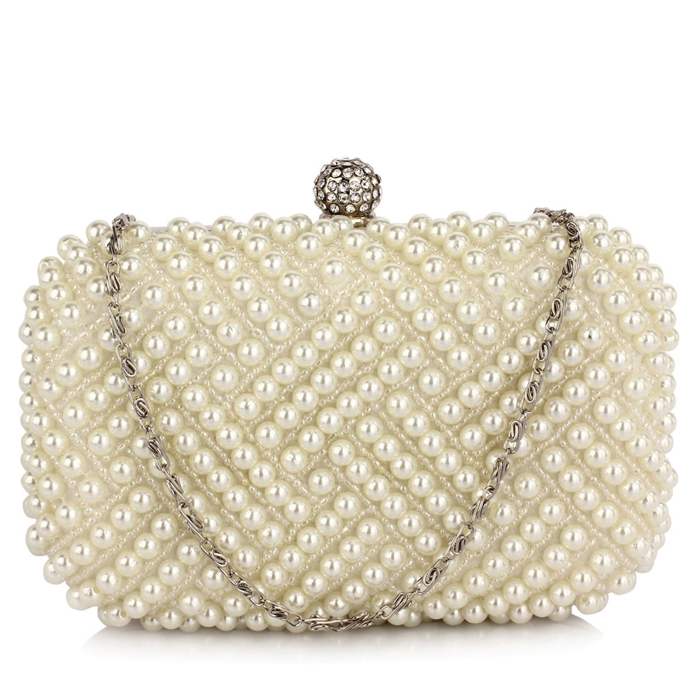 Plic de mireasa ivory cu perle Evelyn
