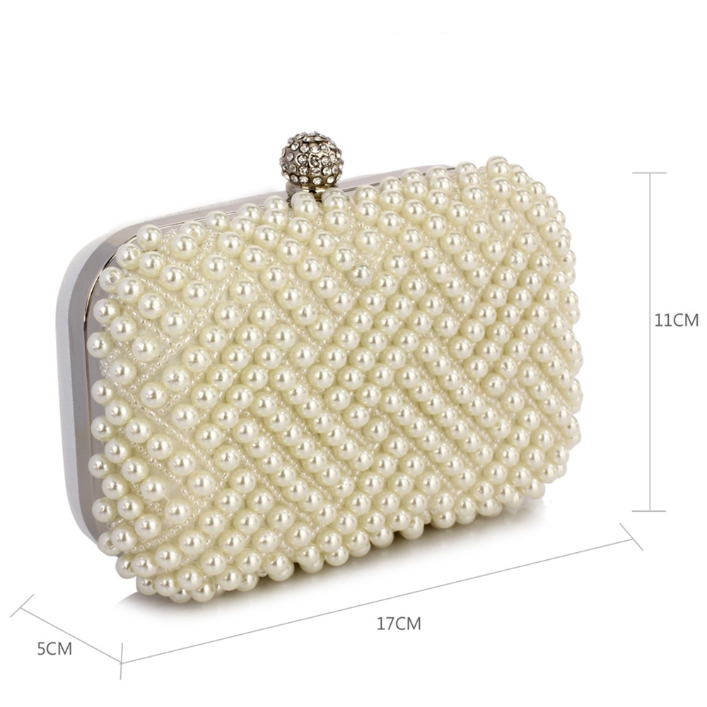Plic de mireasa ivory cu perle Evelyn