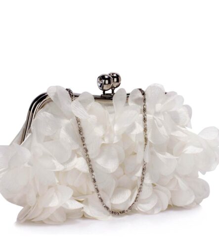 Plic de mireasa cu flori saten Ivory Kiss