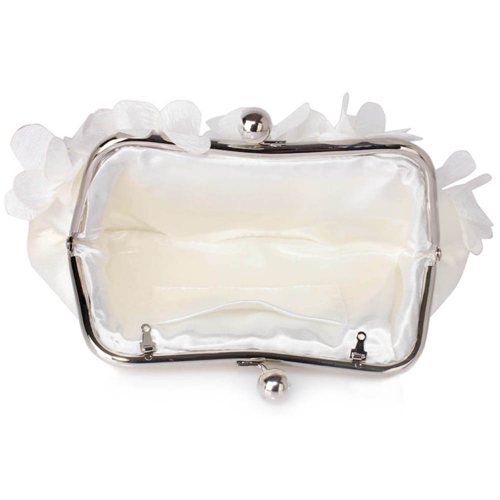 Plic de mireasa cu flori saten Ivory Kiss