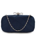 Plic de ocazie saten albastru Navy Gorgeous