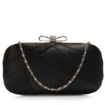 Plic de ocazie saten negru Gorgeous