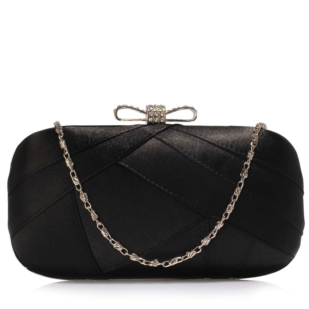 Plic de ocazie saten negru Gorgeous