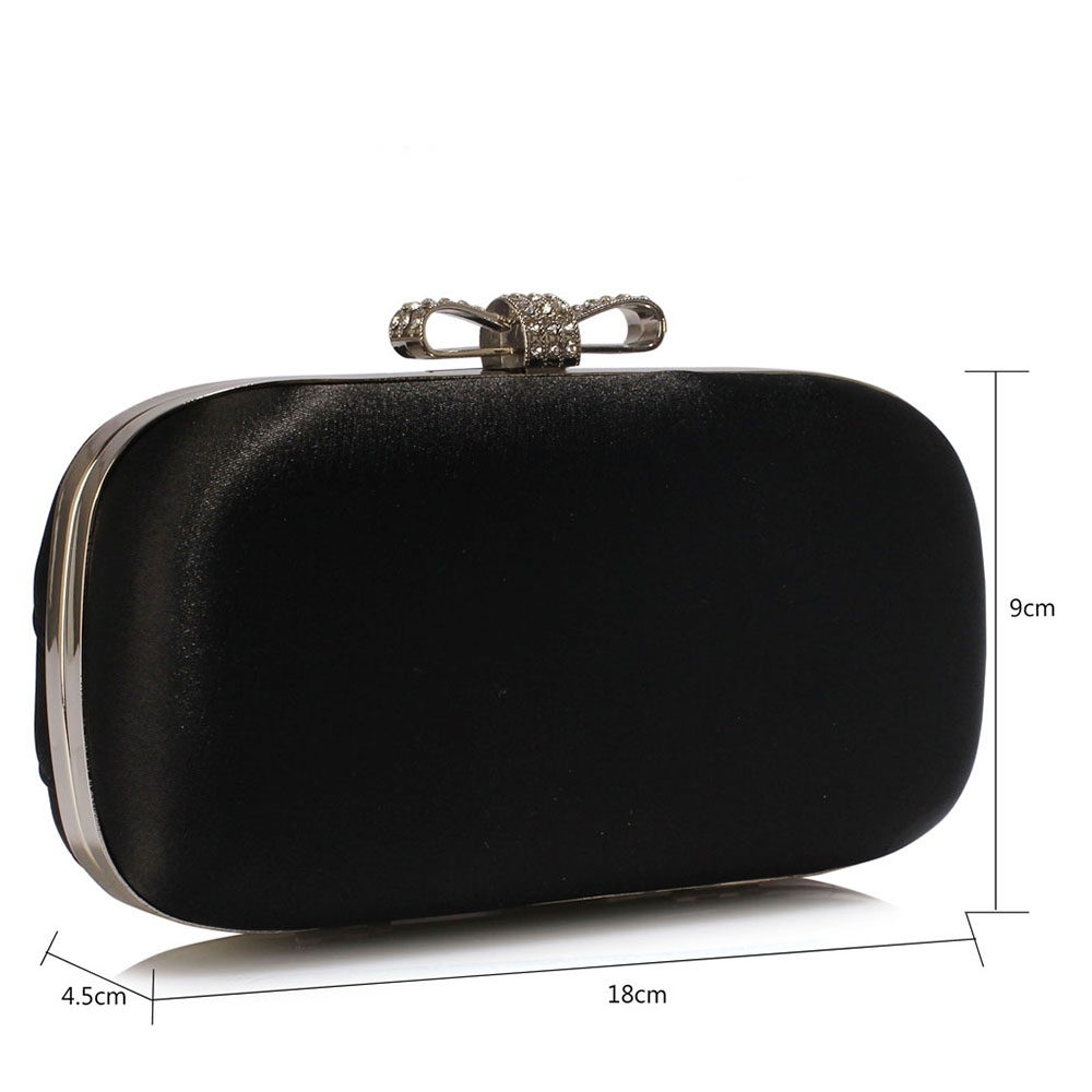 Plic de ocazie saten negru Gorgeous