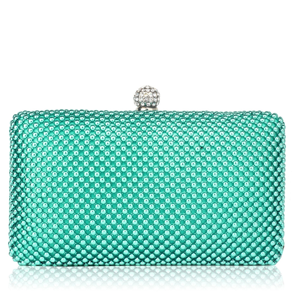 Plic de ocazie verde smarald cu pietre Crystal