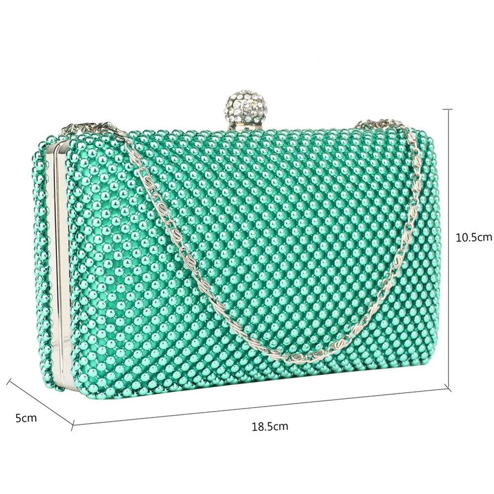 Plic de ocazie verde smarald cu pietre Crystal
