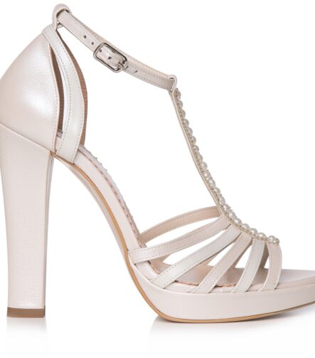 Sandale de mireasa ivory cu platforma Giselle